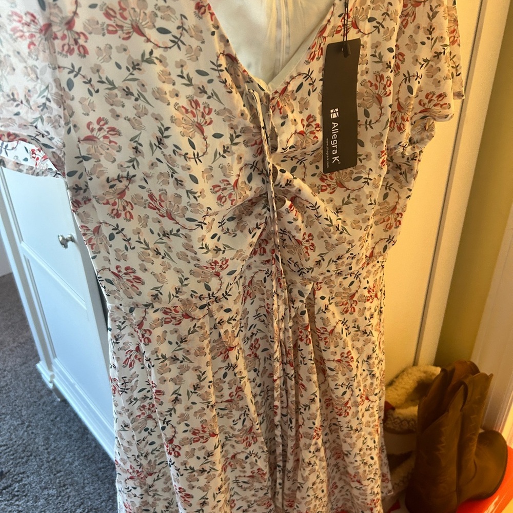 Allegra K Floral Dress
